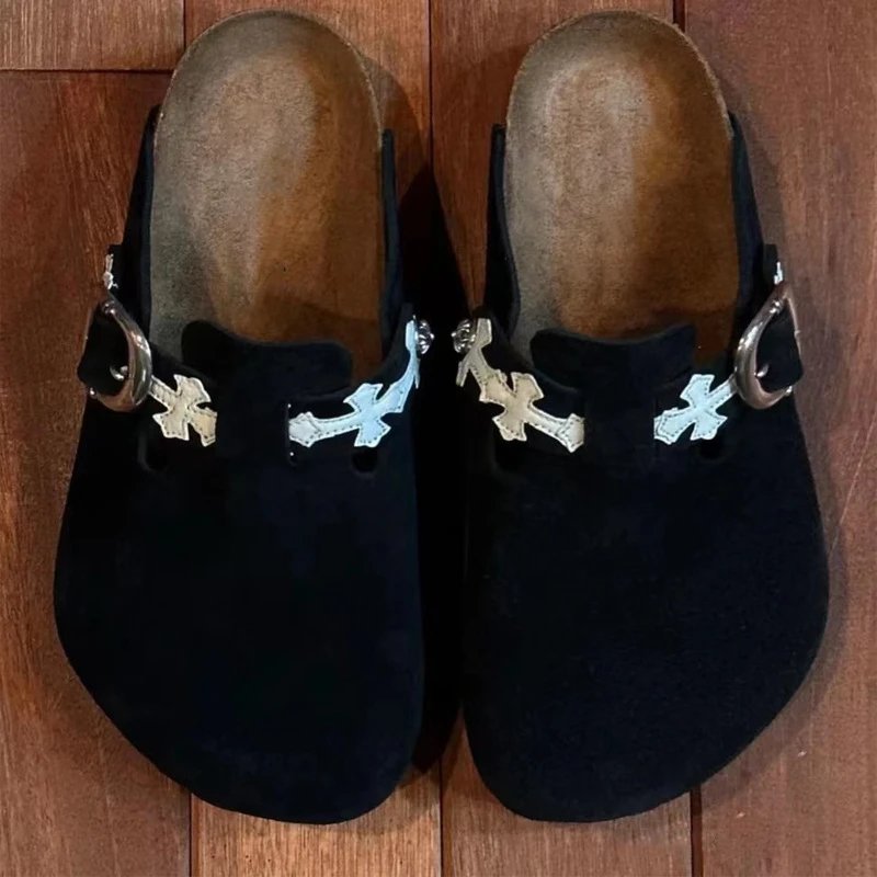 Chrome Hearts Retro Flat Slip-on Mules