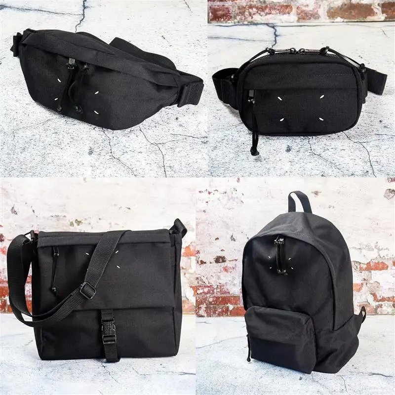 Small Double-Shoulder Backpack With Four-Corner Stitching Men's High-Street Hip-Hop Fashion Label