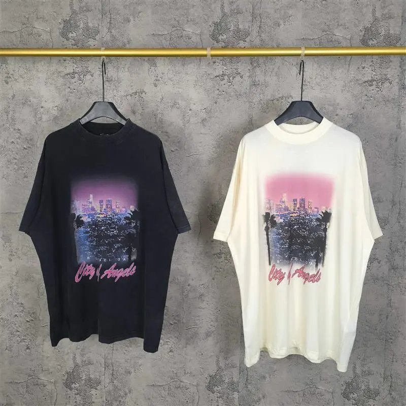 Balenciaga City Of Angels Bedrucktes T-Shirt