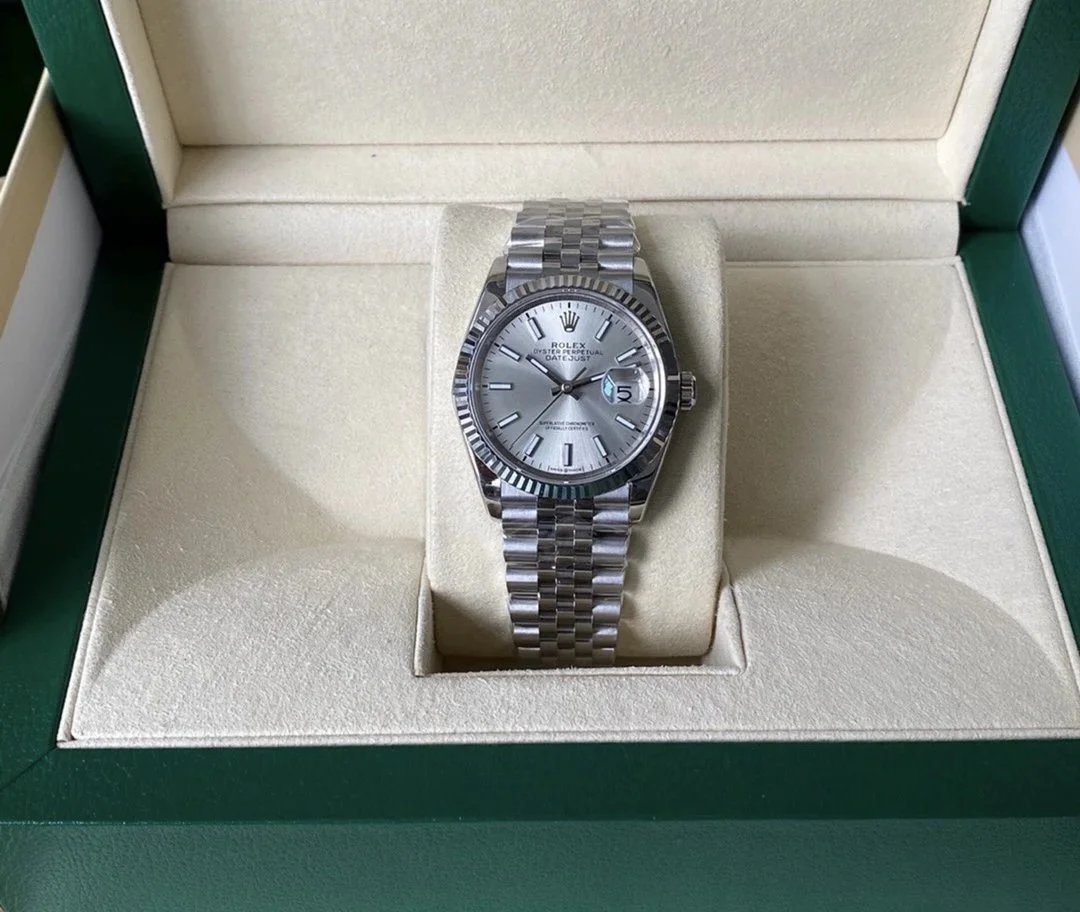 Rolex Lady-Datejust Stainless Steel, Silver Dial, Jubilee Bracelet