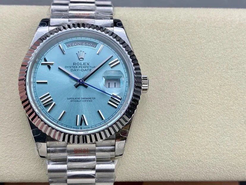 Rolex Datejust Stainless Steel, Ice Blue Dial, Jubilee Bracelet, Fluted Bezel