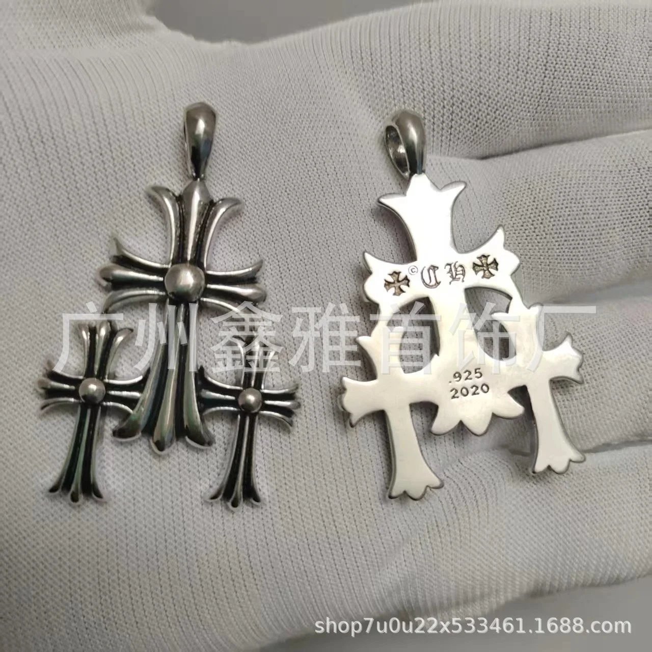 Thirty cross pendant