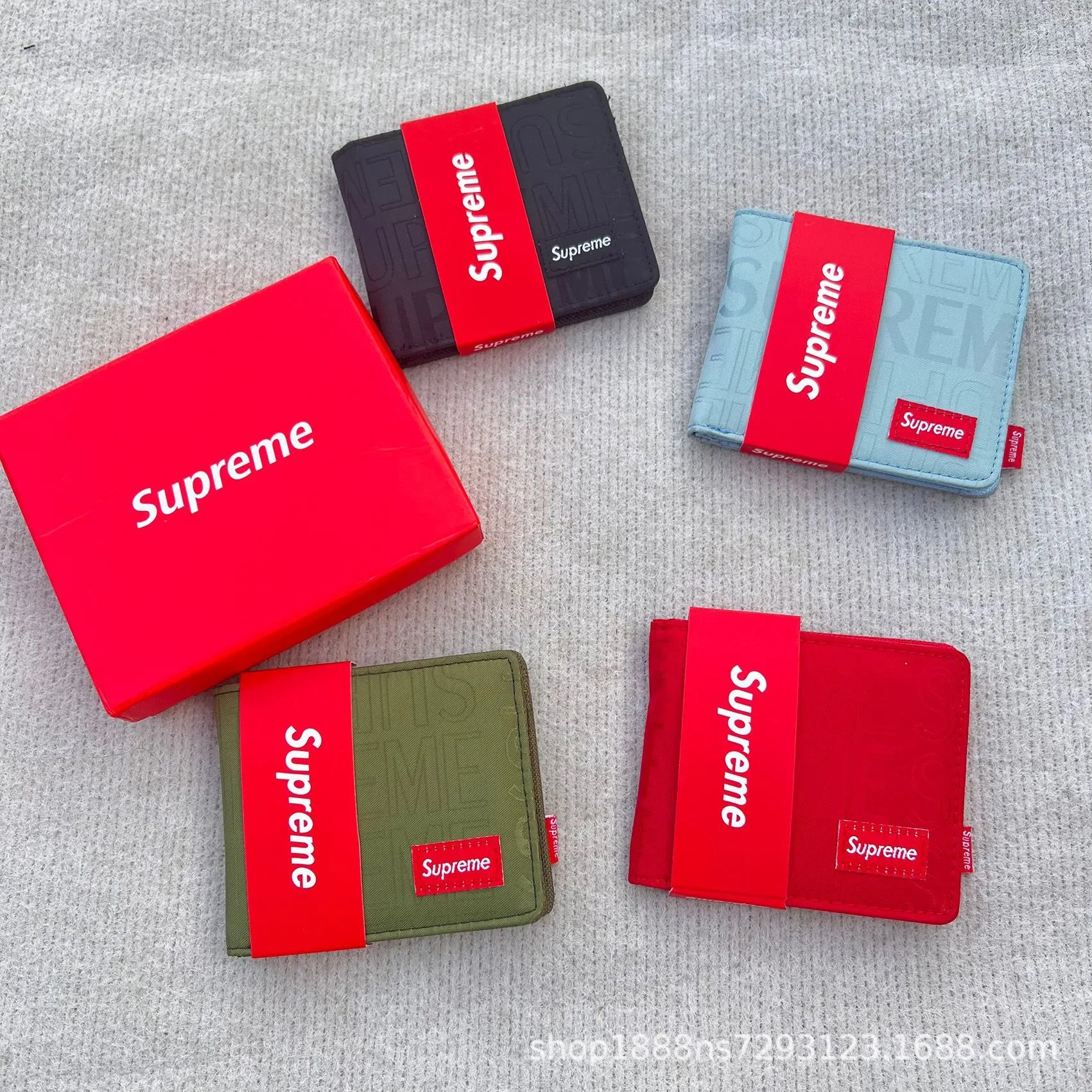 Supreme Short-Length Embroidered Letter Wallet