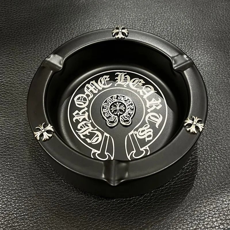 Vintage Premium Ashtray with Cross Design Stainless Steel, Stylish Durable for Home Bedroom Office