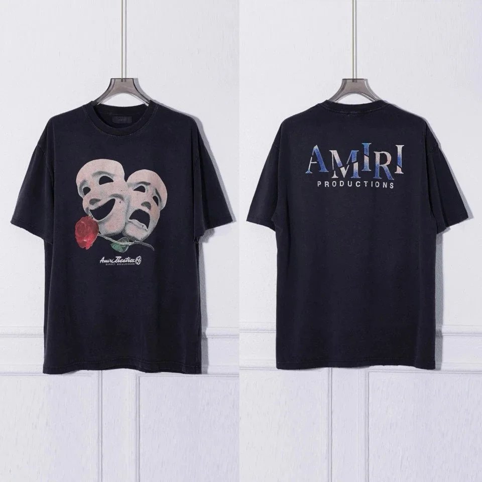 A2196 Digital printed round neck T-shirt original imported pure cotton fabric, 260g high count doubl - 146952