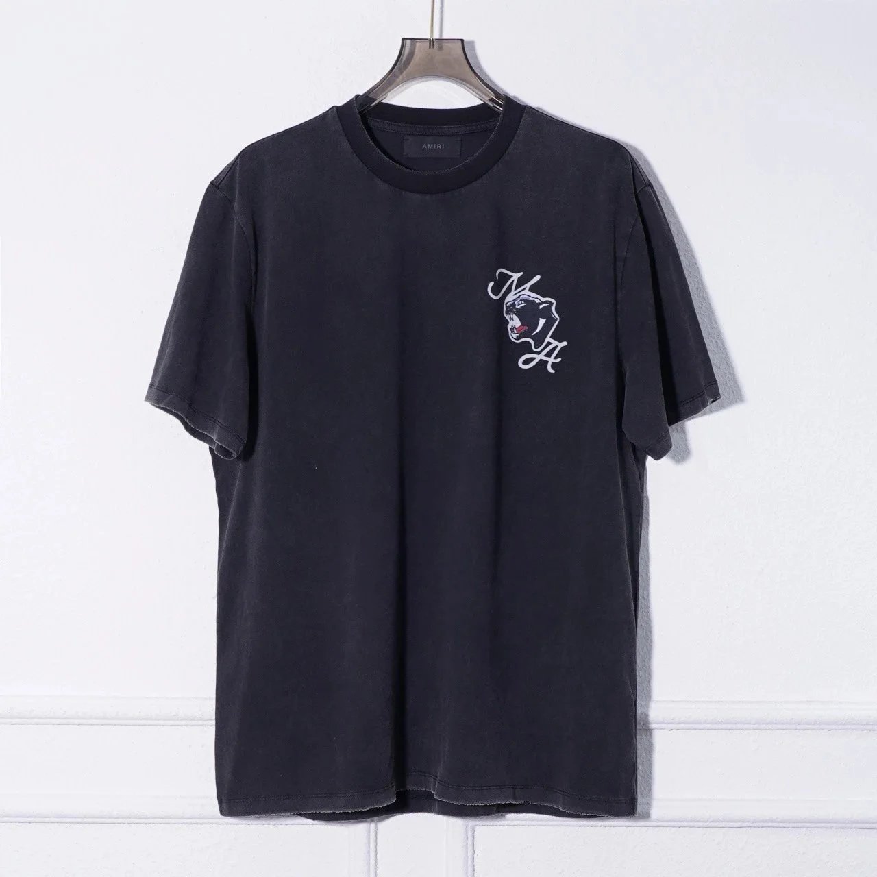 A1028 Digital-Print Crewneck Cotton T-Shirt - 143827