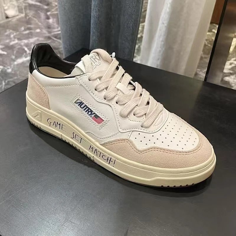 Autry Action Shoes White Beige Suede Sneakers - 14