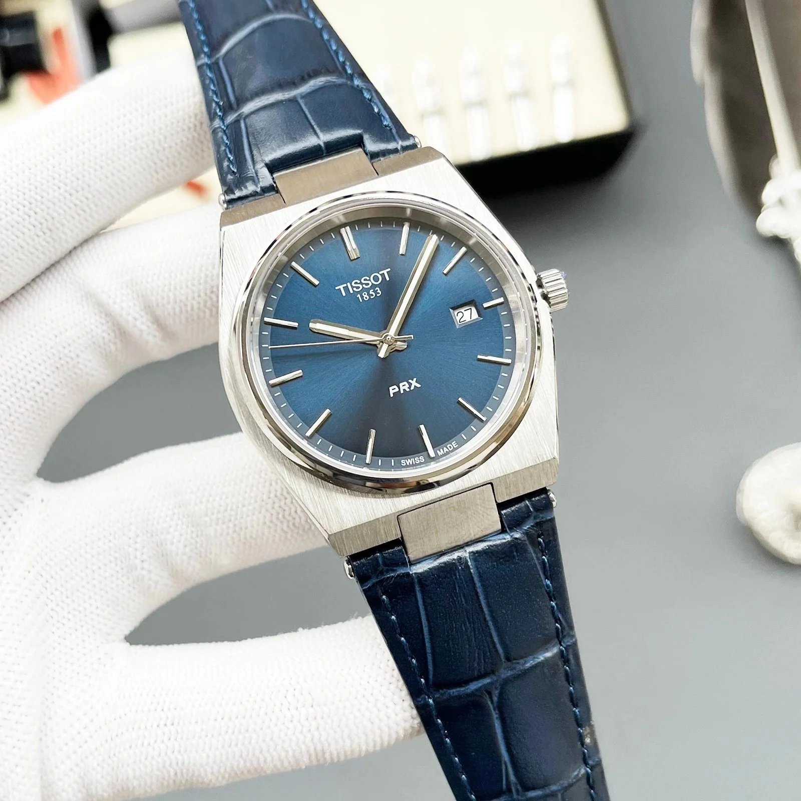 银壳·蓝盘蓝色皮带