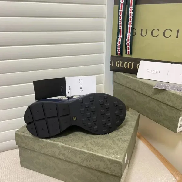 Gucci Rhyton GG Monogram Print Beige Chunky Sneakers - 10