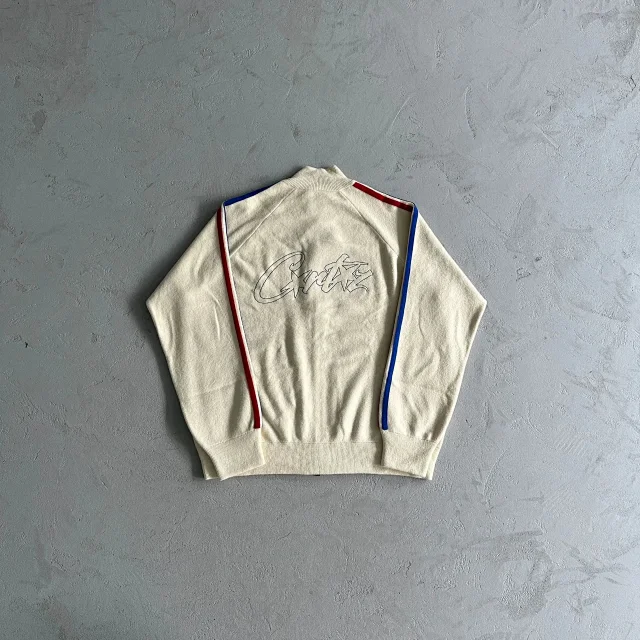 Unbranded Knitwear Zip-Up Stand-Collar Knit Cardigan with Contrast Piping product detail image 3