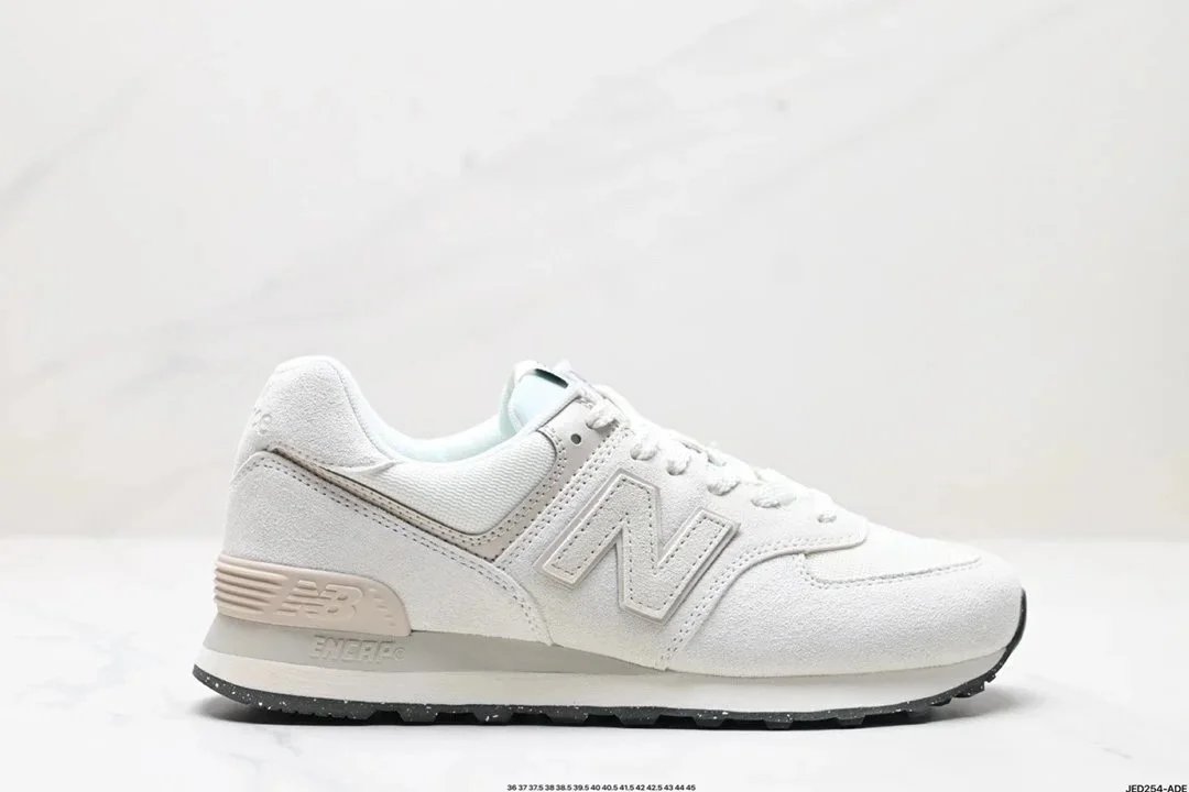 New Balance 574 Gray White Sneakers - 15