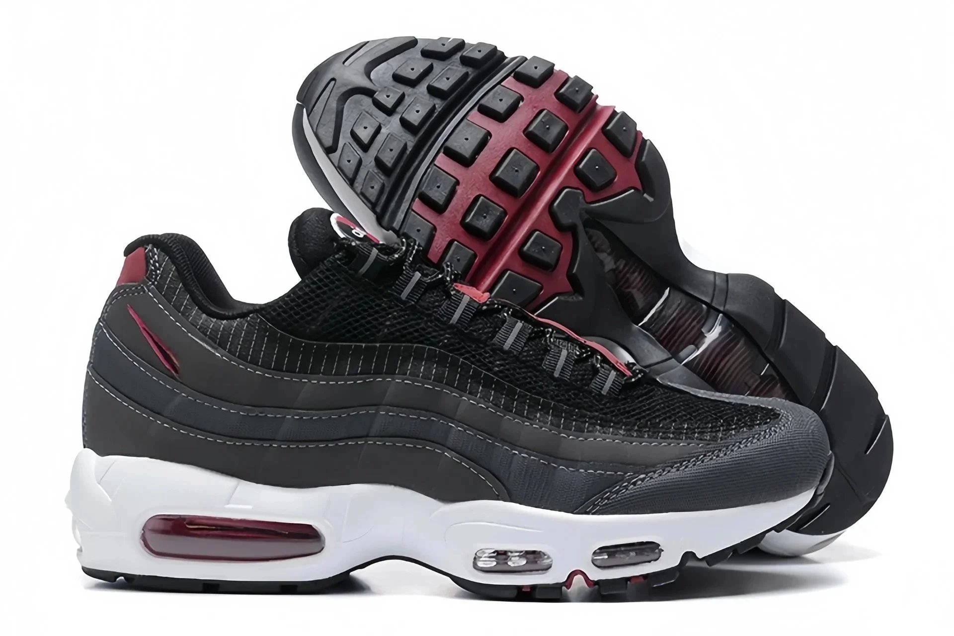 95-black red white