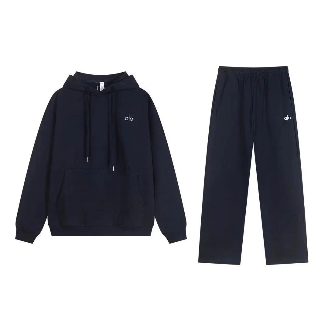 Navy Hooded Straight Leg - Set