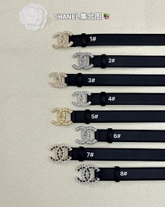 Actual Top Quality Original Factory Direct Chanel Leather Double C Belt with Diamond Series - Double ️𝐂 Buckle with Diamonds, 28mm, Authentic Size