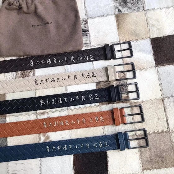 High quality new B-belt men's top layer cowhide hand woven calf leather belt fashionable and versatile 3.5cm belt