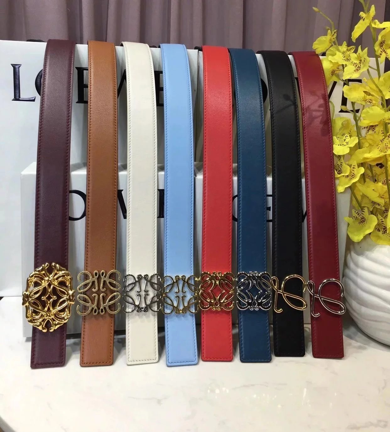 Loewe Anagram Buckle Belt [10 