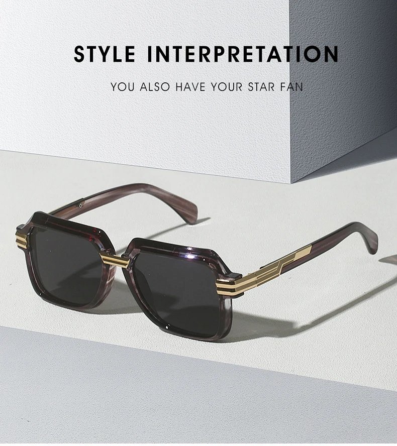 Design Transparent Frame Gradient Blue Lens Sunglasses product detail 2 in Litbuy spreadsheet finds