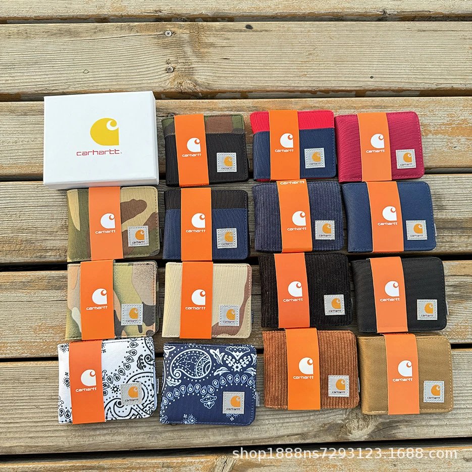 Carhartt Wallet Red and Navy Canvas Bifold Wallet Short Wallet product detail 25 in Litbuy spreadsheet finds