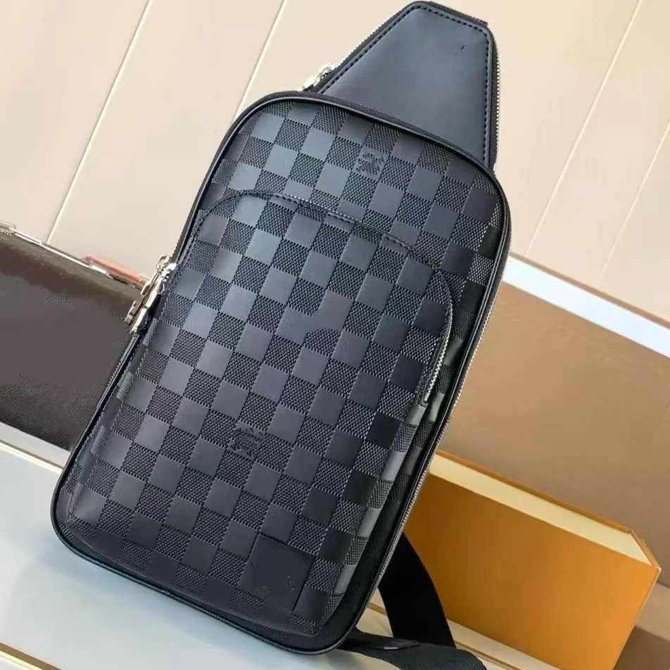 Louis Vuitton Damier Graphite Vertical Sling Bag Black - 7