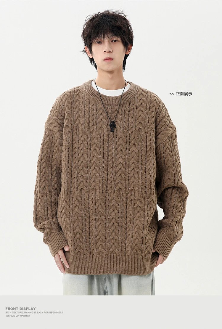Cable Knit Half-Zip Turtleneck Sweater White - 37