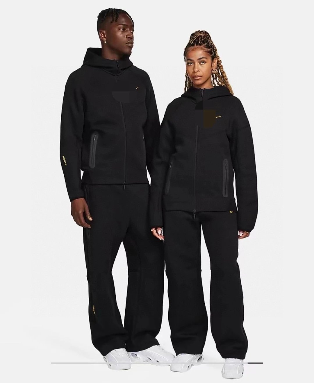 Nike Tech Fleece Hoodie and Sweatpants Set Pale Yellow Tracksuit - 9