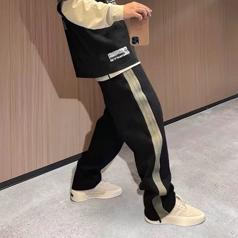 Fear of God Essentials Track Pants Olive Green with Black Side Stripes Sweatpants product detail 21 in Litbuy spreadsheet finds