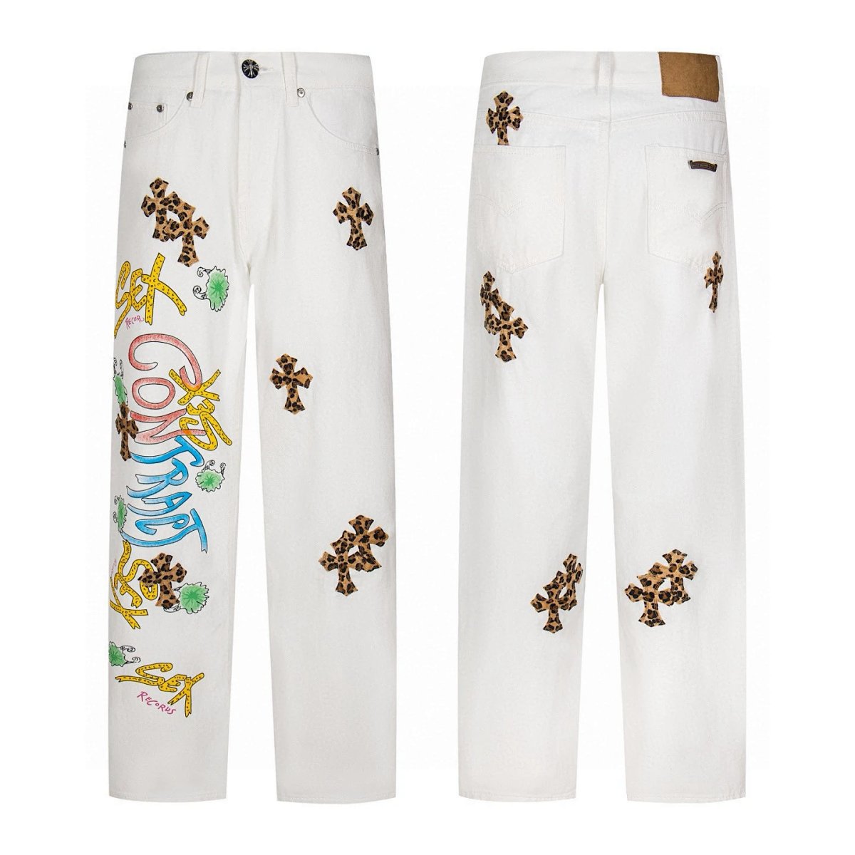 Chrome Hearts Cross-Embellished Black Straight-Leg Jeans product detail 19 in Litbuy spreadsheet finds