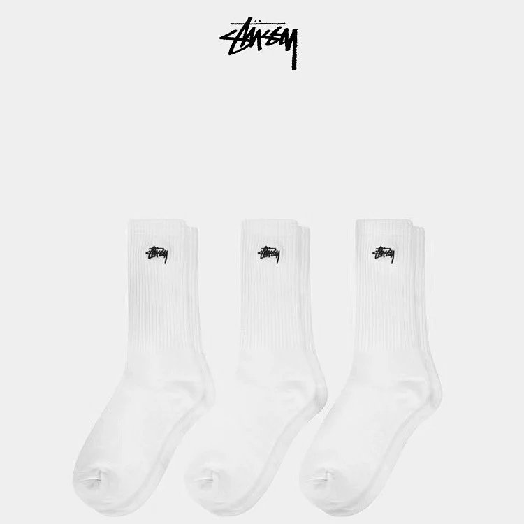 Stussy Logo Crew Socks Gray Socks product detail 2 in Litbuy spreadsheet finds