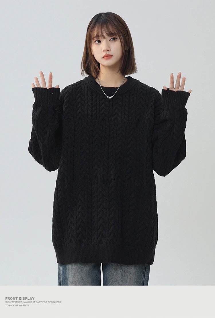 Cable Knit Half-Zip Turtleneck Sweater White - 35