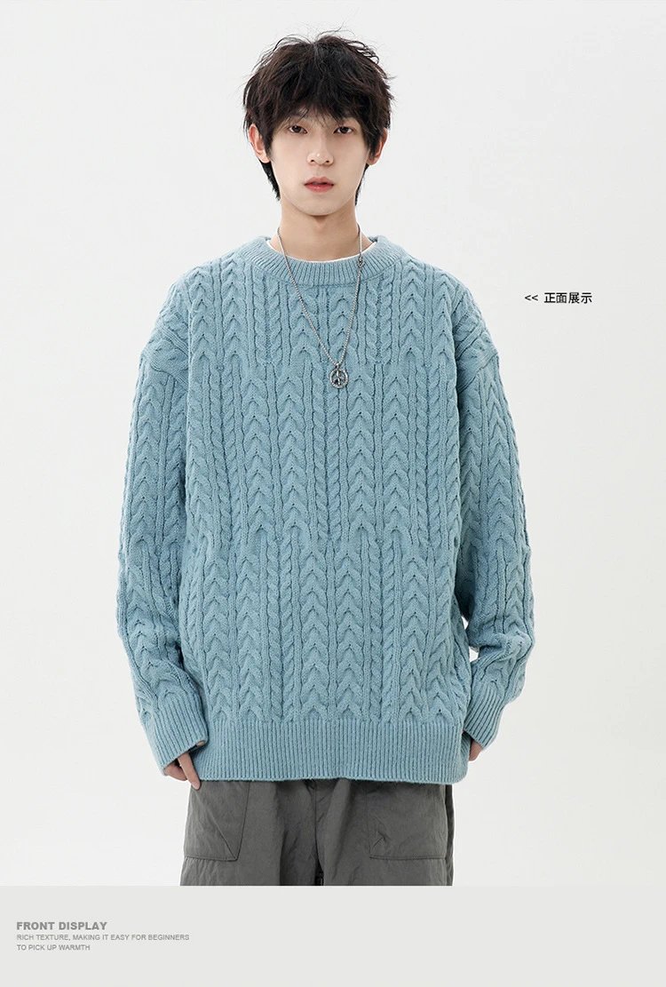 Cable Knit Half-Zip Turtleneck Sweater White - 36