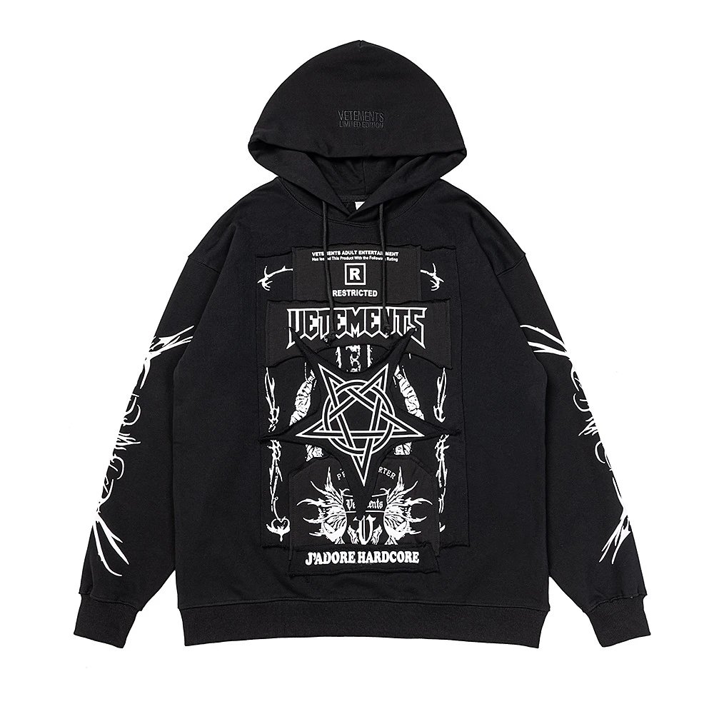Vetements J'adore Hardcore Graphic Hoodie