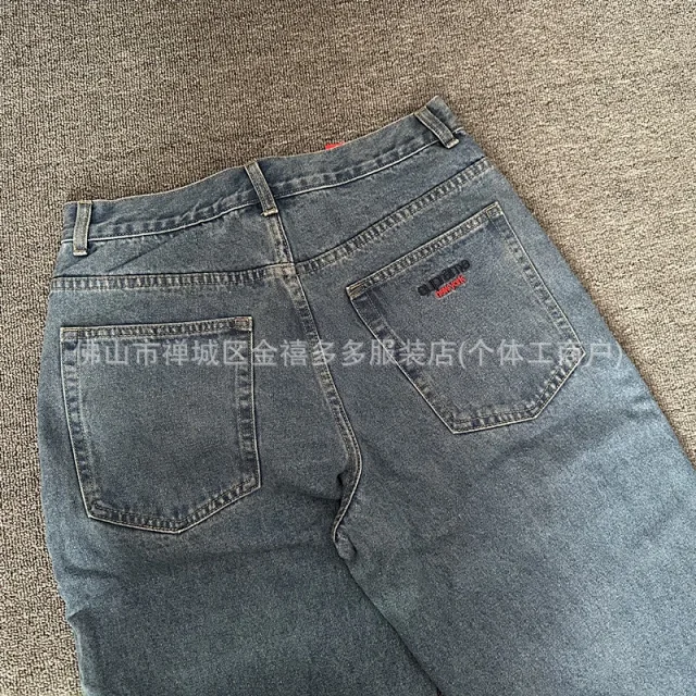 Supreme Jeans Baggy washed with embroidered back pocket logo product detail image 28