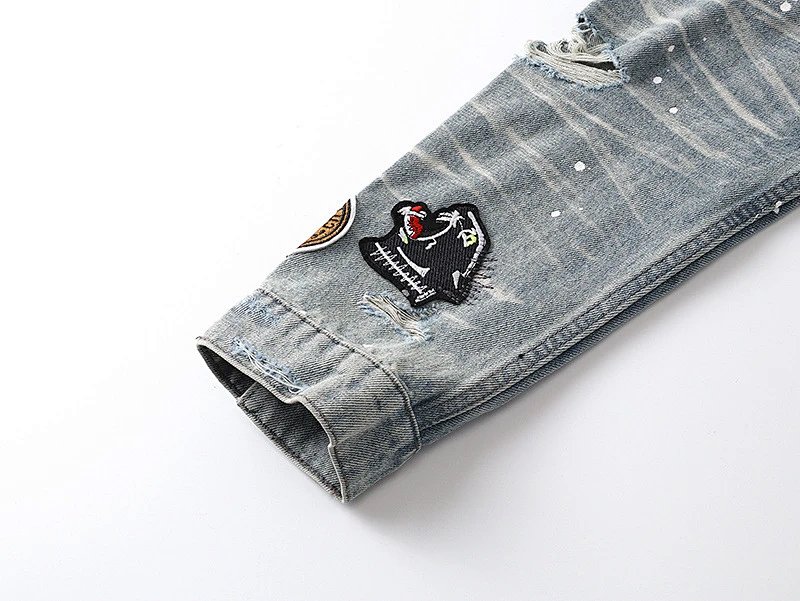 Palm Angels Distressed Denim Jacket Light Wash Denim-Jacket product detail 31 in Litbuy spreadsheet finds