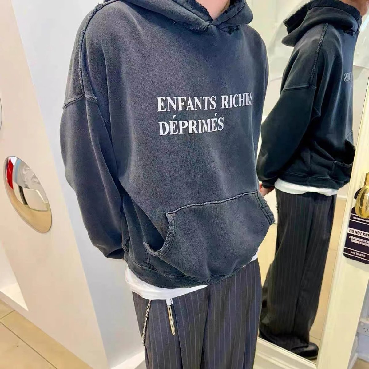 Enfants Riches Déprimés Distressed Oversized Hoodie Gray product detail 10 in Litbuy spreadsheet finds