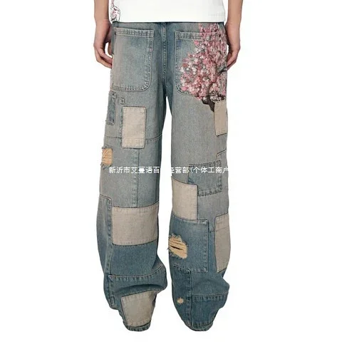 SCHYZE Jeans Straight-Leg Cherry Blossom Embroidered product detail image 24