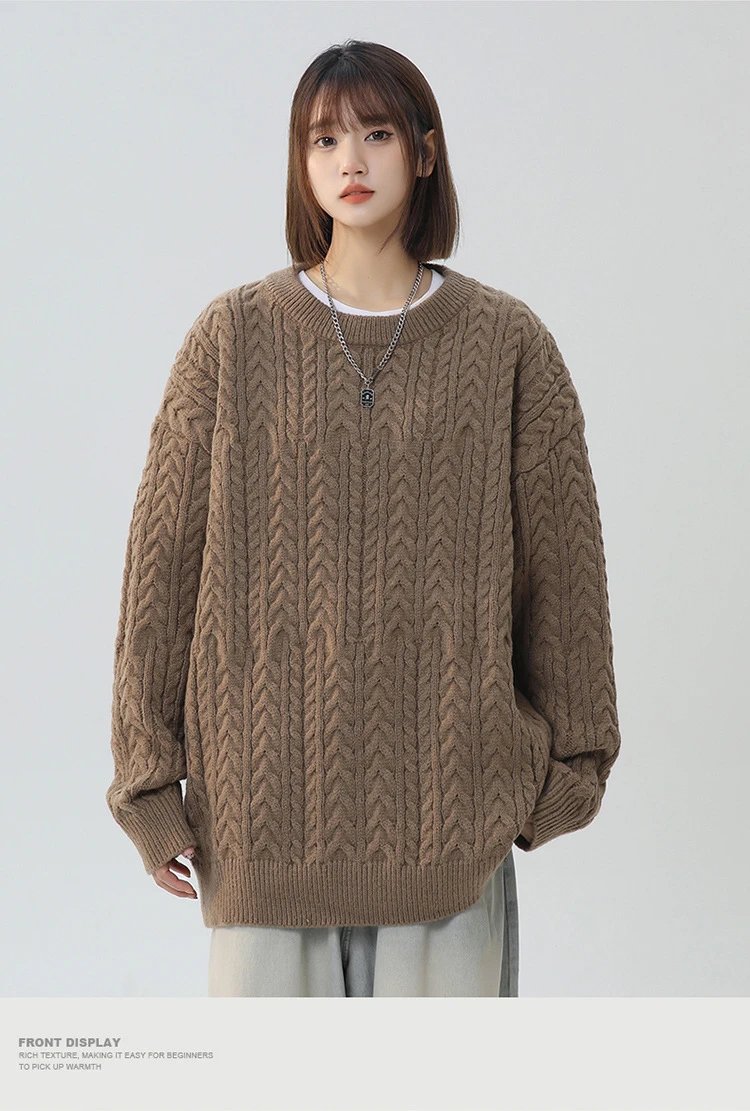 Cable Knit Half-Zip Turtleneck Sweater White - 34