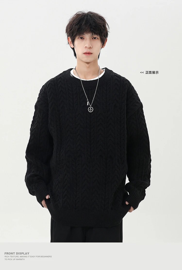 Cable Knit Half-Zip Turtleneck Sweater White - 38