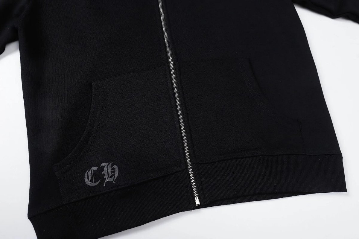 Chrome Hearts Cross Logo Full-Zip Hoodie Black product detail 28 in Litbuy spreadsheet finds