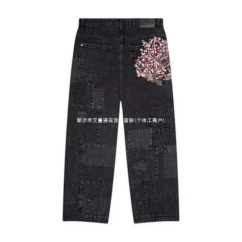 SCHYZE Jeans Straight-Leg Cherry Blossom Embroidered product detail image 18