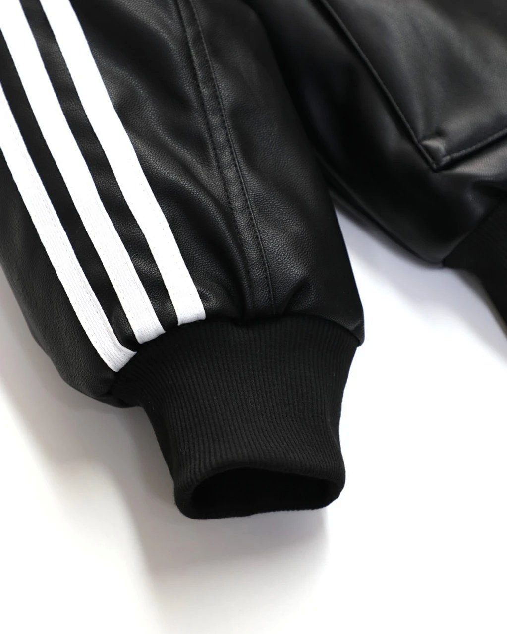 Adidas Originals Leather Bomber Jacket Brown with Sherpa Collar Outerwear product detail 10 in Litbuy spreadsheet finds