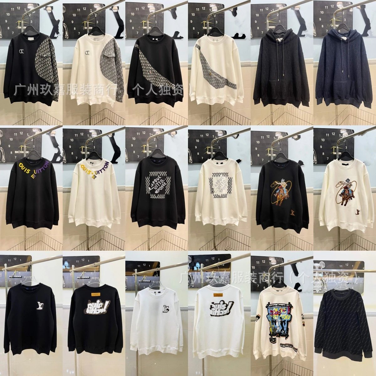 Louis Vuitton Monogram & Graffiti Print Hoodies/Sweaters