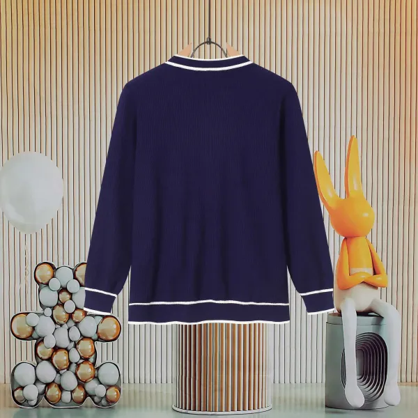 Gucci Interlocking G Knit Sweater Orange with Red-Blue Stripe - 33