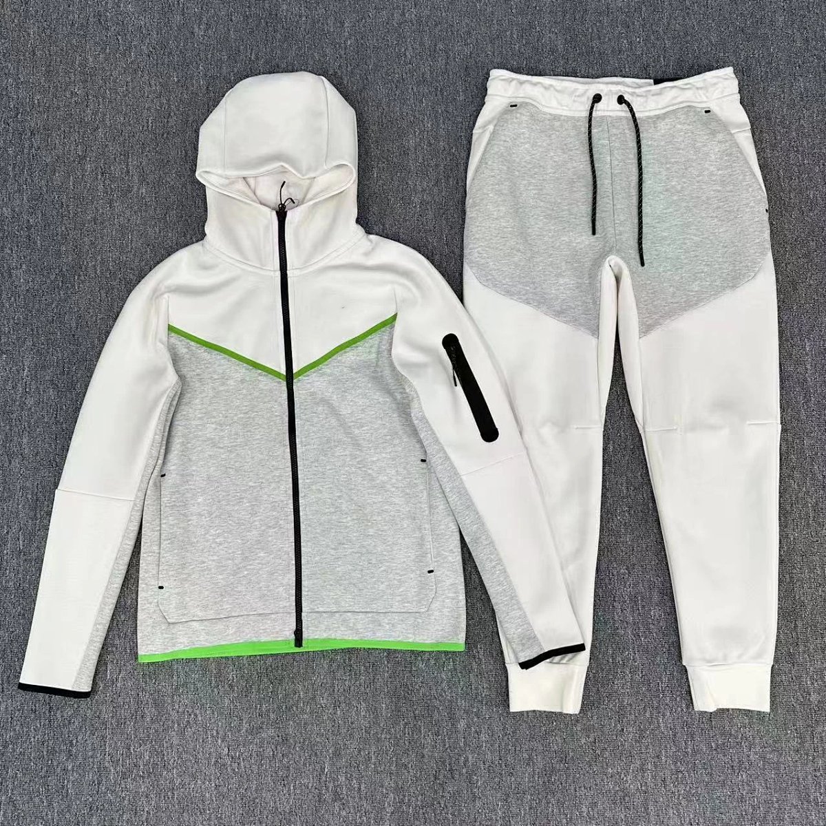 Nike Tech Fleece Hoodie and Joggers White Black Tracksuit product detail 2 in Litbuy spreadsheet finds