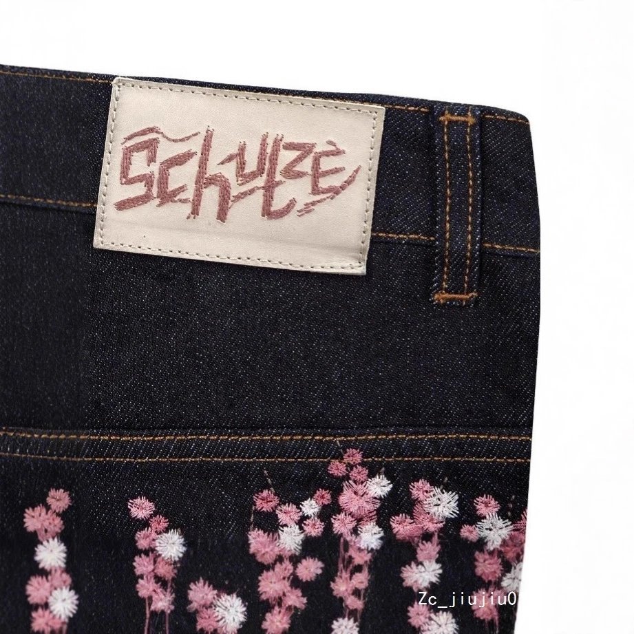 SCHYZE Jeans Straight-Leg Cherry Blossom Embroidered image 5