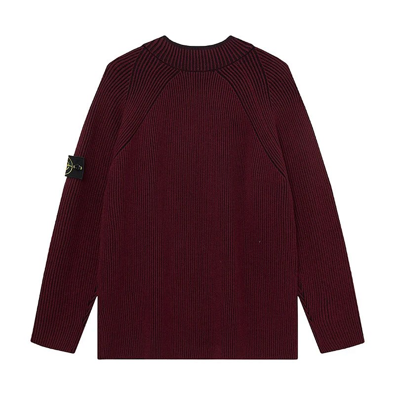 Stone Island Ribbed Half-Zip Sweater Burgundy product detail 22 in Litbuy spreadsheet finds