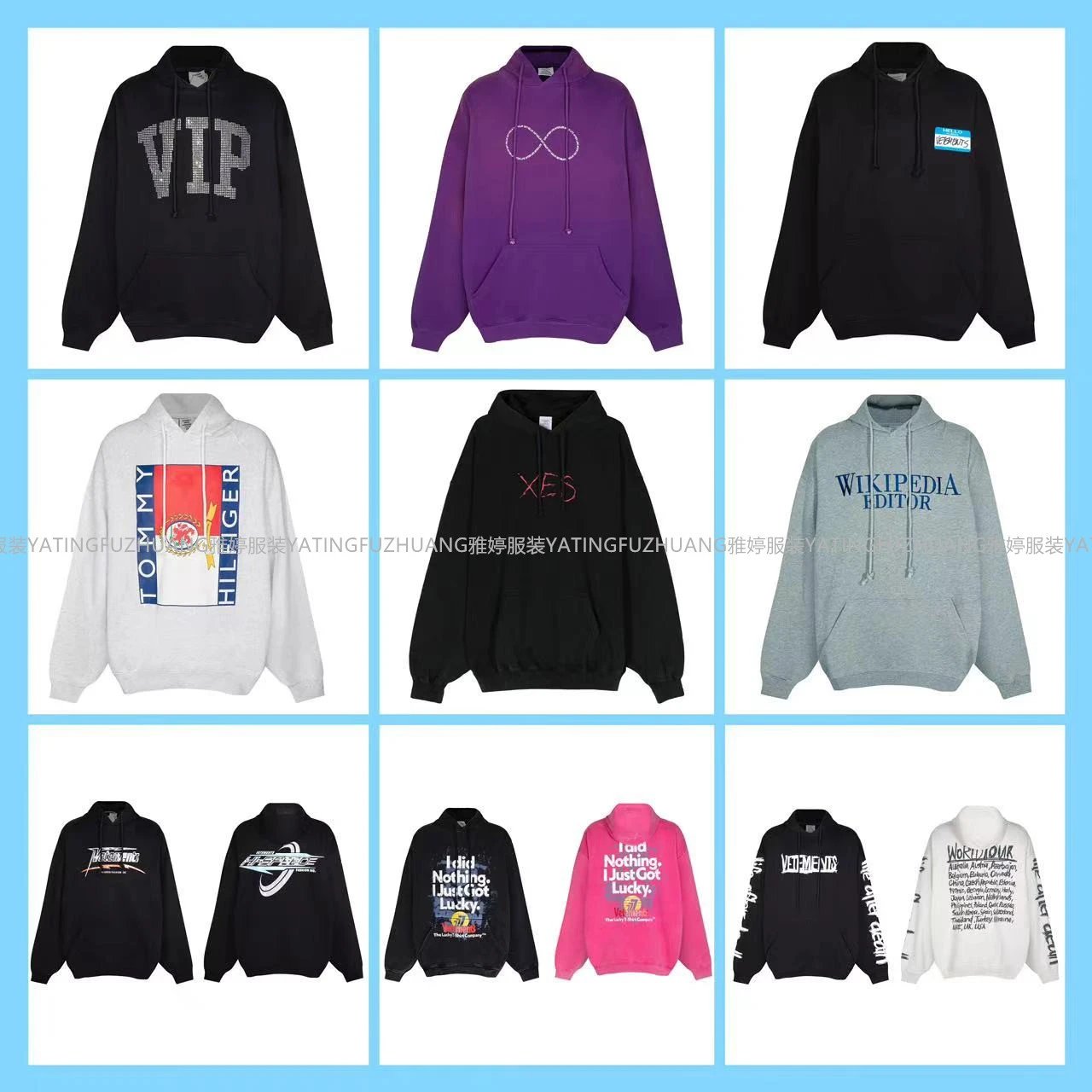 Mixed Brand Graphic Hoodies - 000308