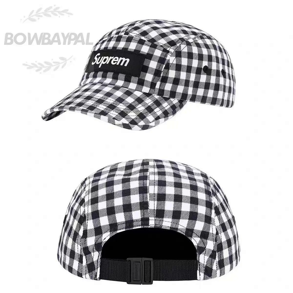 Supreme Gingham Camp Cap Navy / White Baseball Cap product detail 11 in Litbuy spreadsheet finds