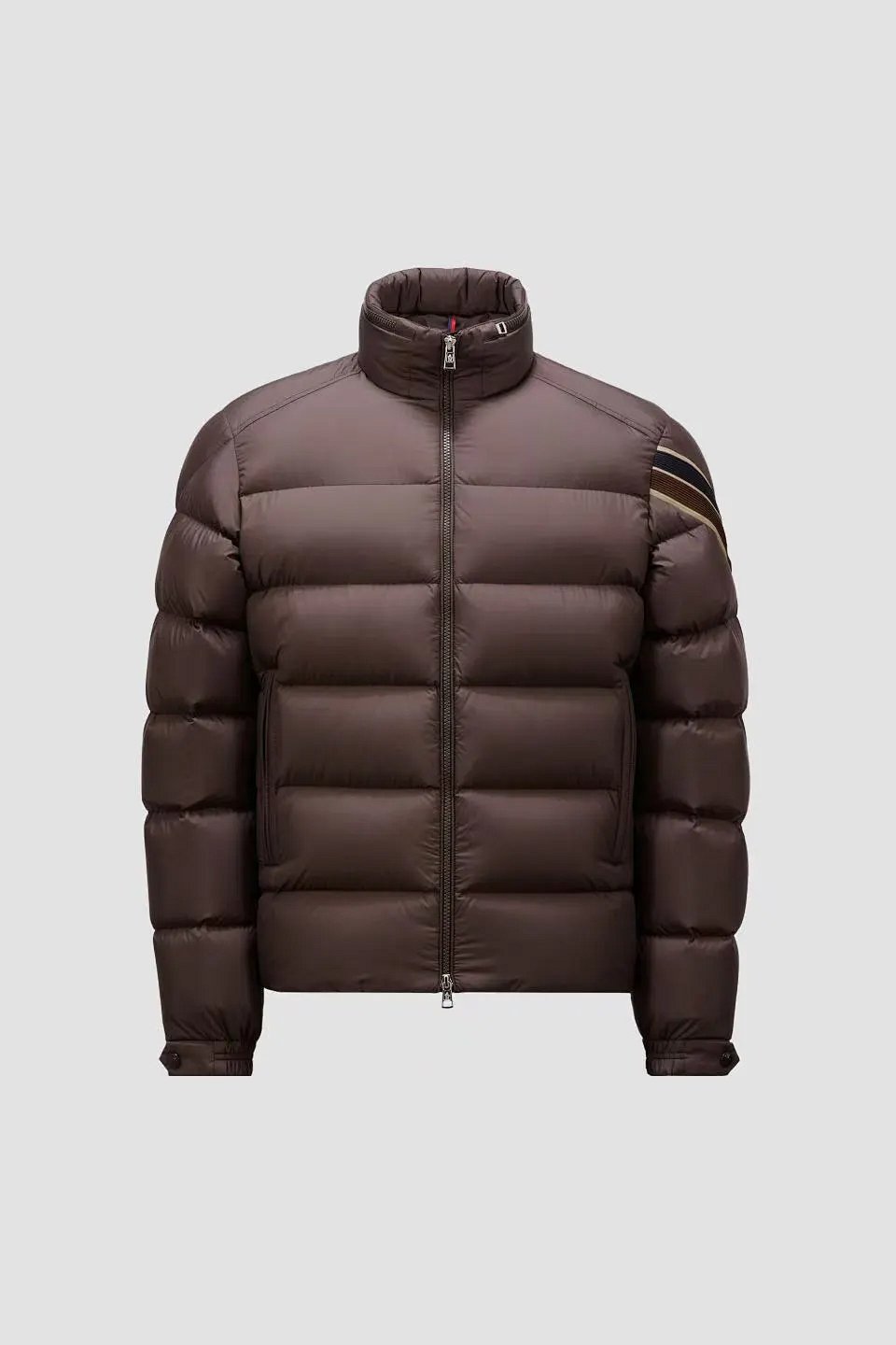 Moncler Maya Down Jacket White with Red-Black Stripe Sleeve product detail 3 in Litbuy spreadsheet finds