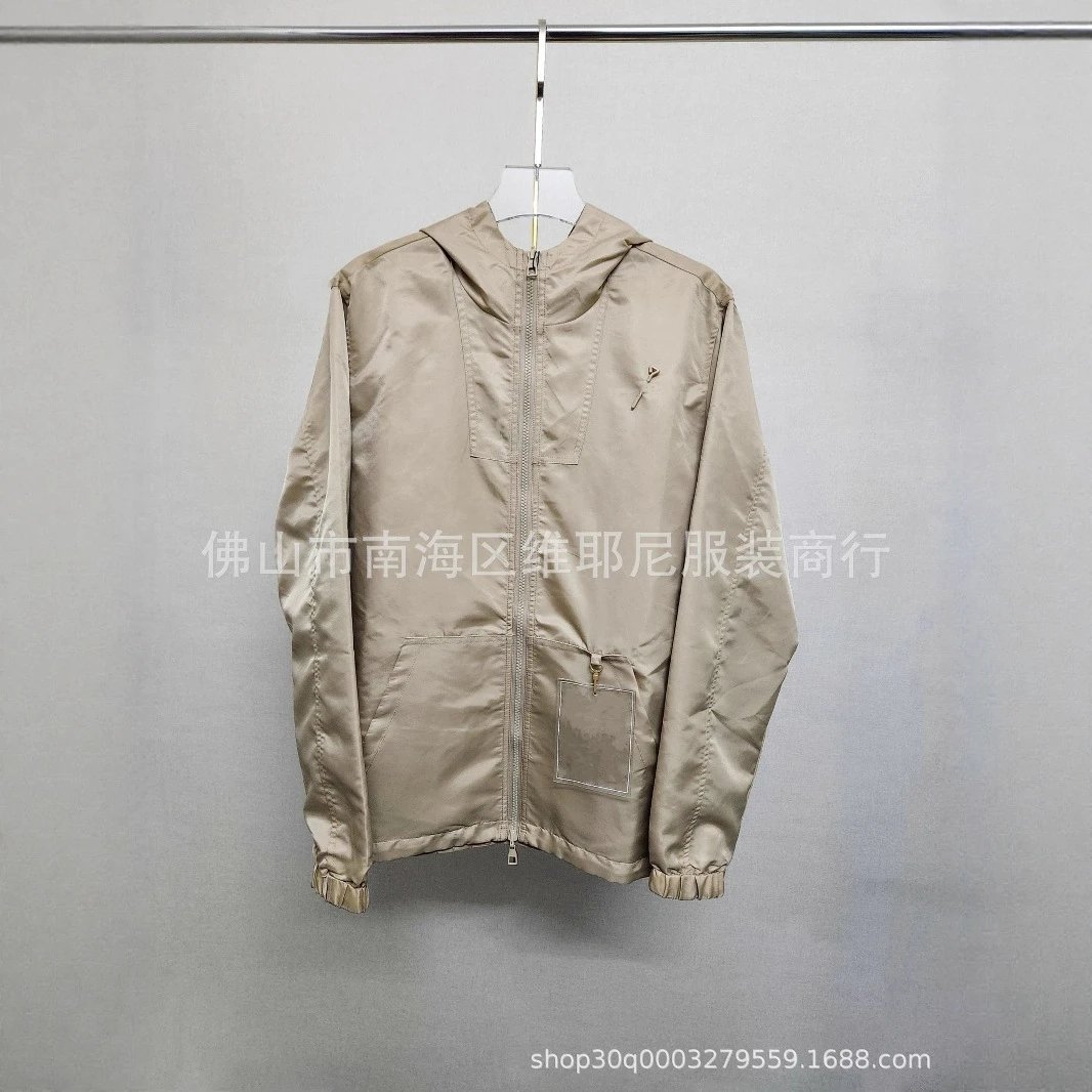 Unbranded Jackets Hooded Zip Jacket with Safety-Pin Chest Appliqué image 5