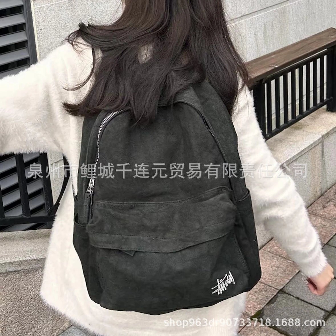 Stussy Classic Backpack Beige Casual Backpack product detail 2 in Litbuy spreadsheet finds